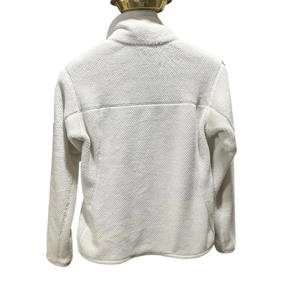 PATAGONIA ~ Women’s White Cream Retool Snap Pullover Polartec Fleece Sweater - Picture 8 of 12